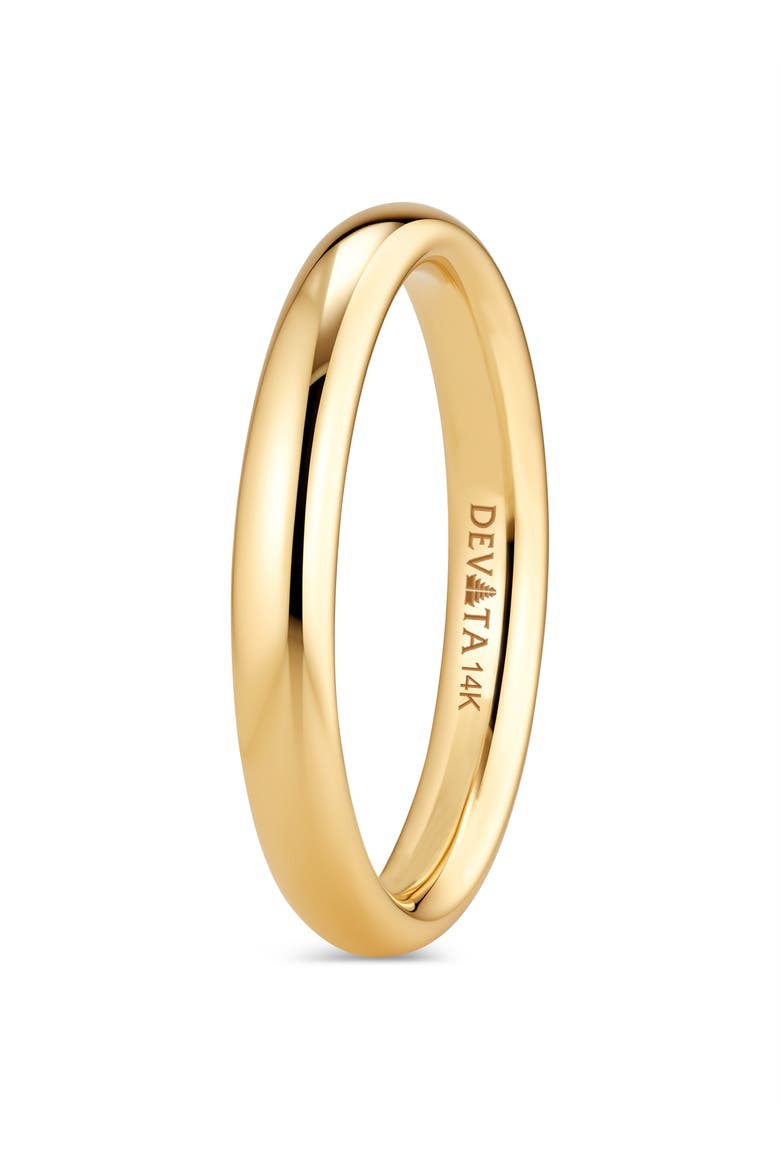 3mm Classic Dome Band Ring in 14K Gold, Alternate, color, Gold
