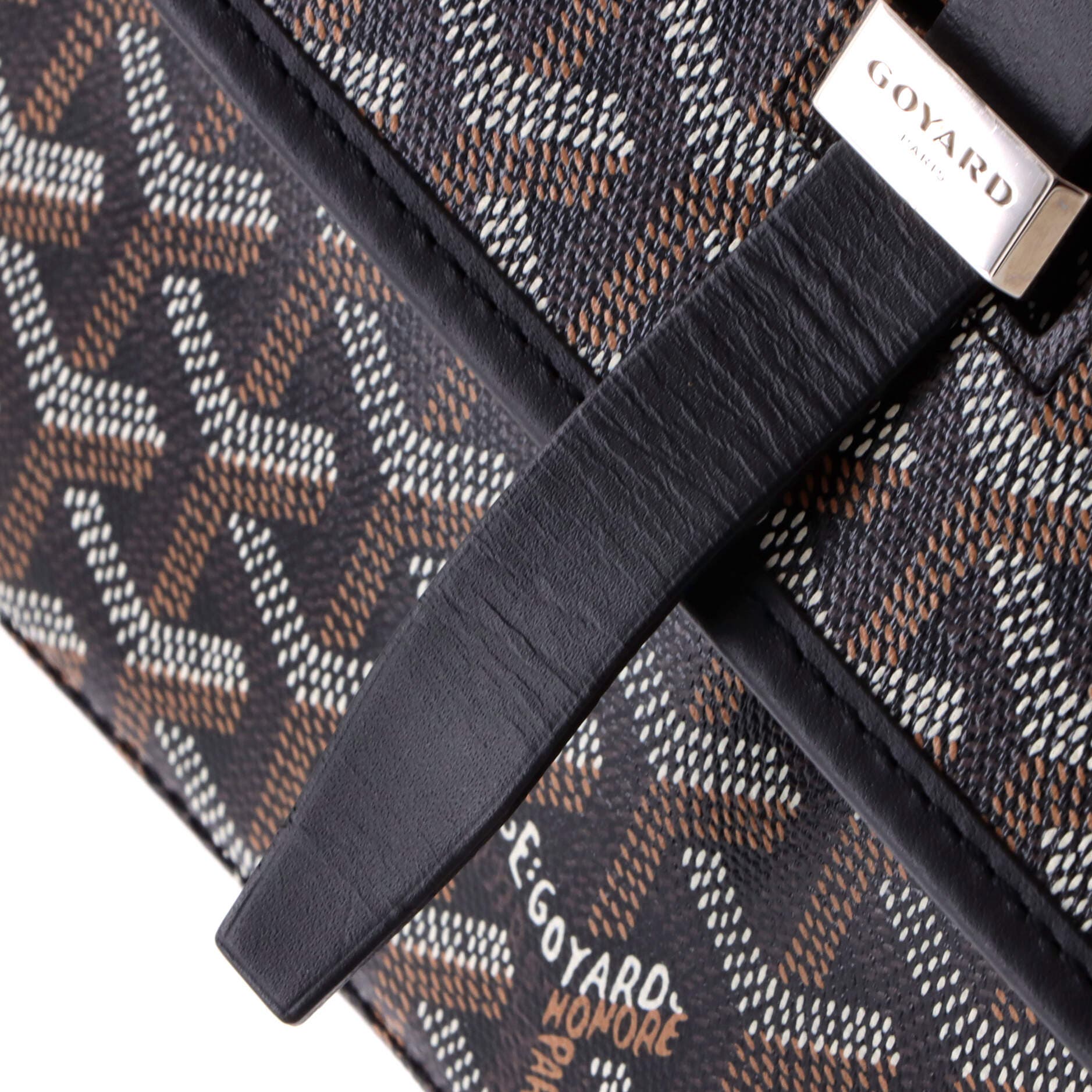 Pre-Owned Goyard Belvedere II Messenger Bag Coated Canvas MM, Alternate, color, Black