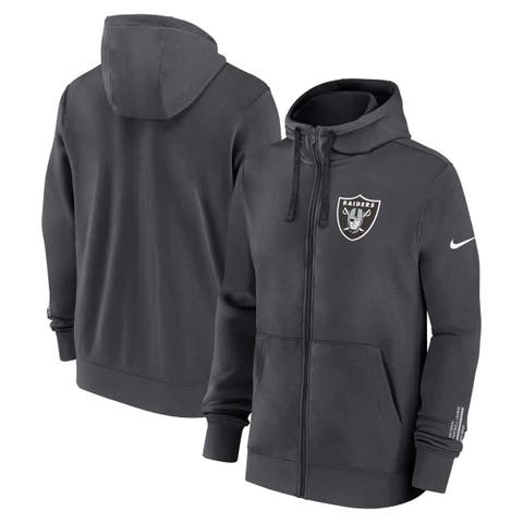 Men's Nike Anthracite Las Vegas Raiders Primetime Club Full-Zip Hoodie