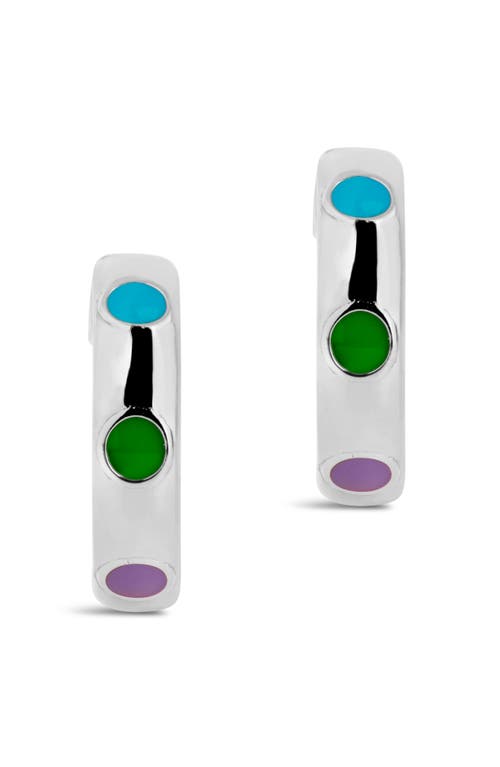 Sterling Forever Gold-tone Or Silver-tone Colorful Enamel Enamel Accent Ear Cuff Set Of 2