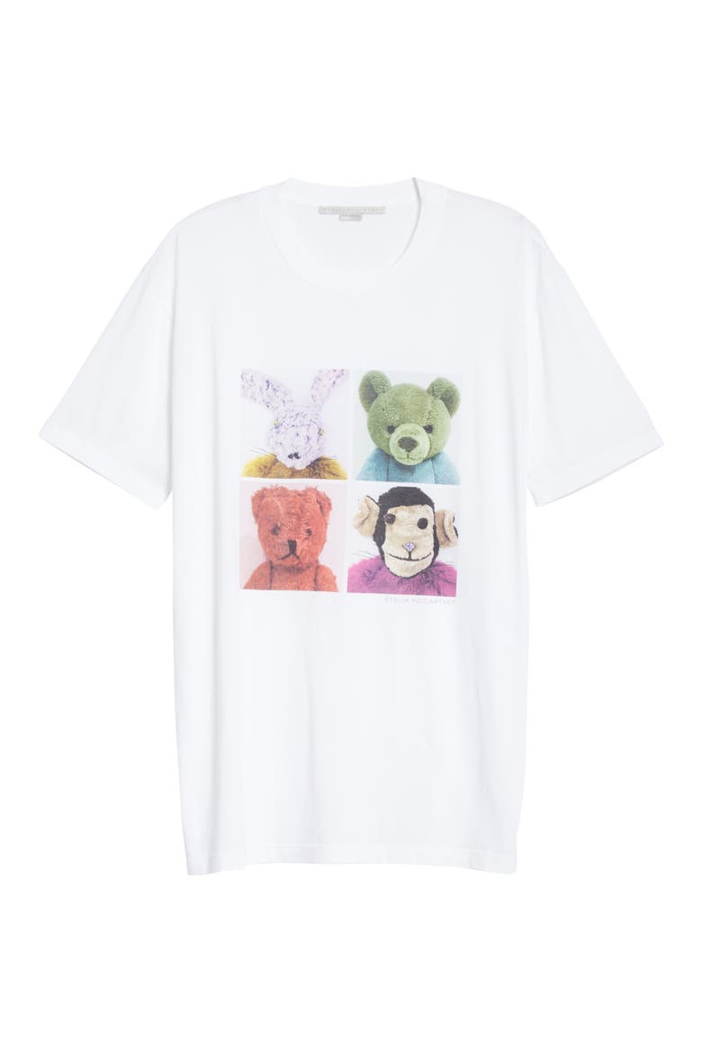 Stuffed Animal Graphic Tee, Alternate, color, PURE WHITE
