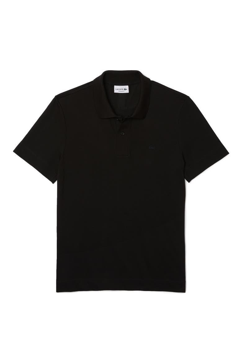 Solid Stretch Cotton Blend Polo Shirt, Main, color, 031 NOIR