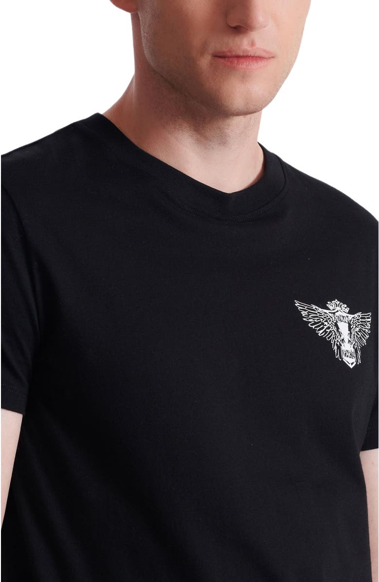 Balmain Emblem Printed T-shirt, Alternate, color, Black