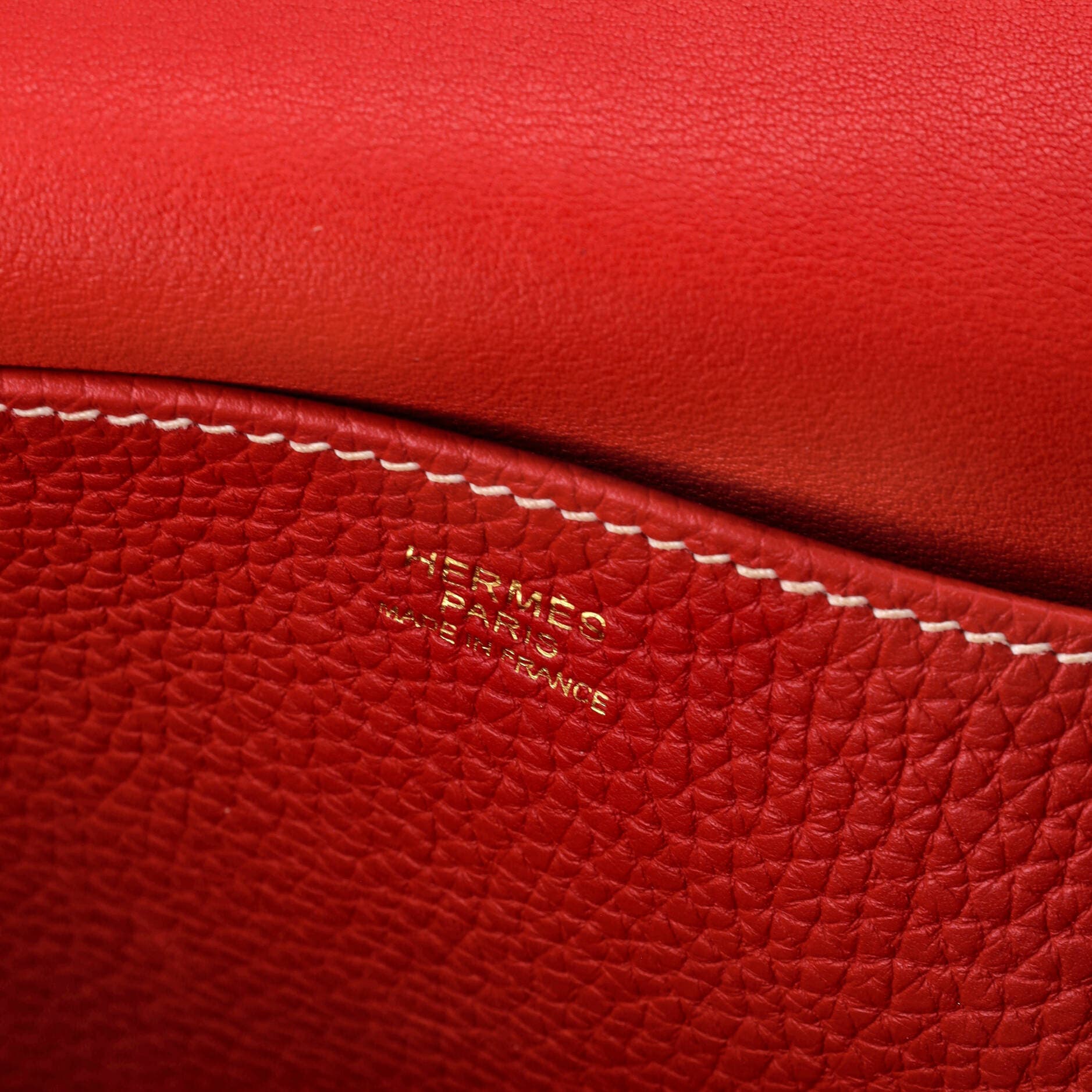 Pre-Owned Hermes Halzan Bag Clemence 31, Alternate, color, Rouge Casaque