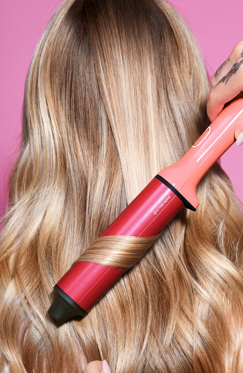 ghd Chronos Curve Max Wand in Candy Coral, Alternate, color, Coral