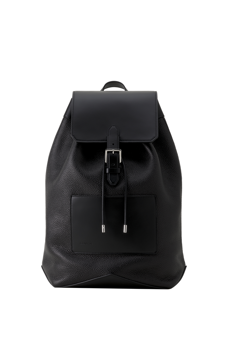 Lanvin Zaino Leather Backpack, Main, color, Black