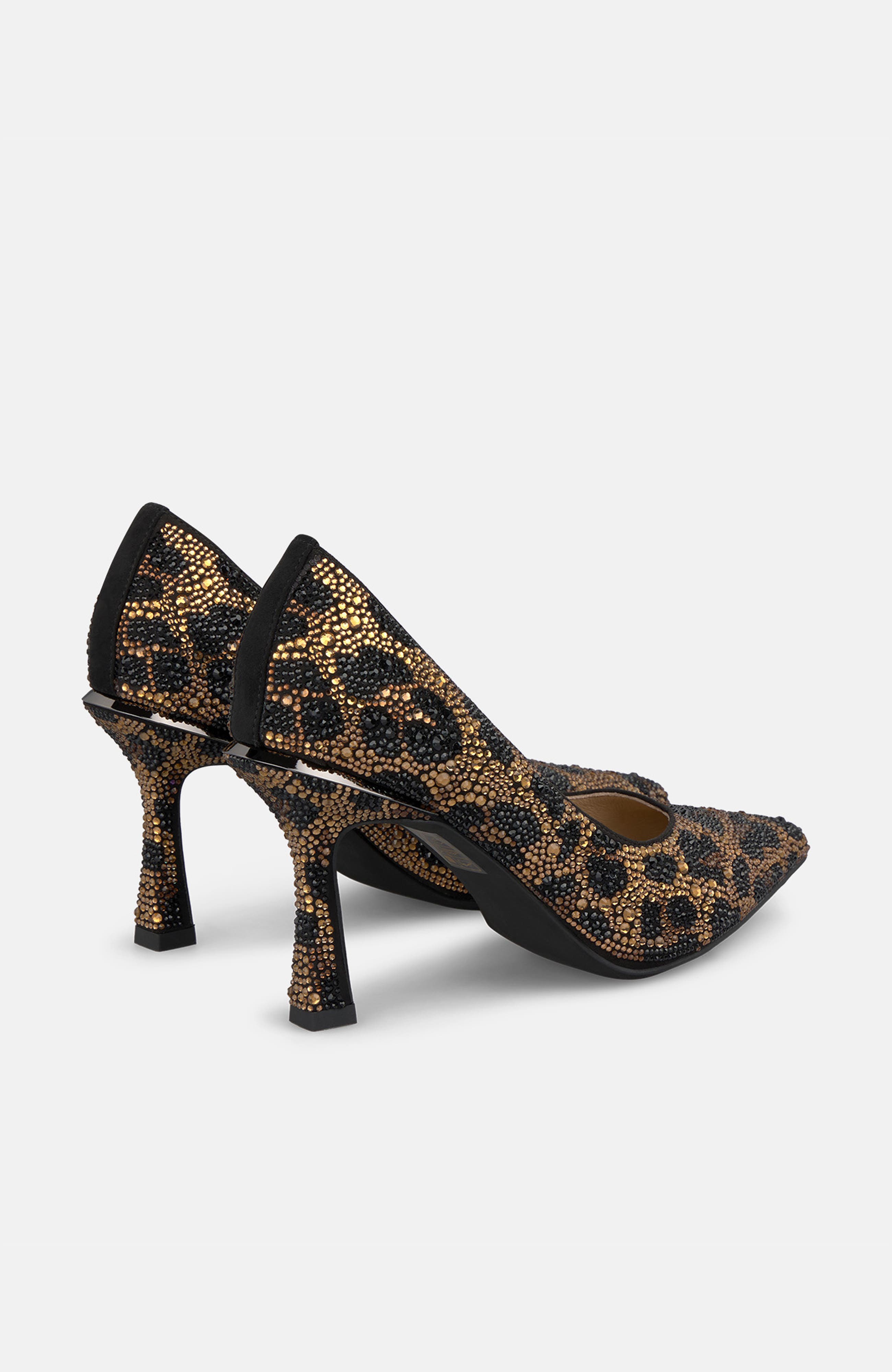 Bicolour Rhinestone Heel Shoes, Alternate, color, Black