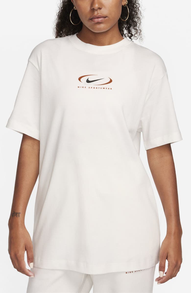 Nike Sportswear Logo Cotton Graphic T-Shirt, Main, color, Sail