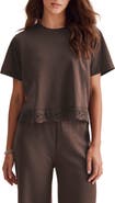 Splendid Lainey Lace Trim Jersey Tee