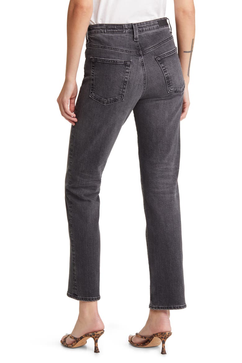 Saige Ankle Straight Leg Jeans, Alternate, color, 10 YEARS BONFIRE