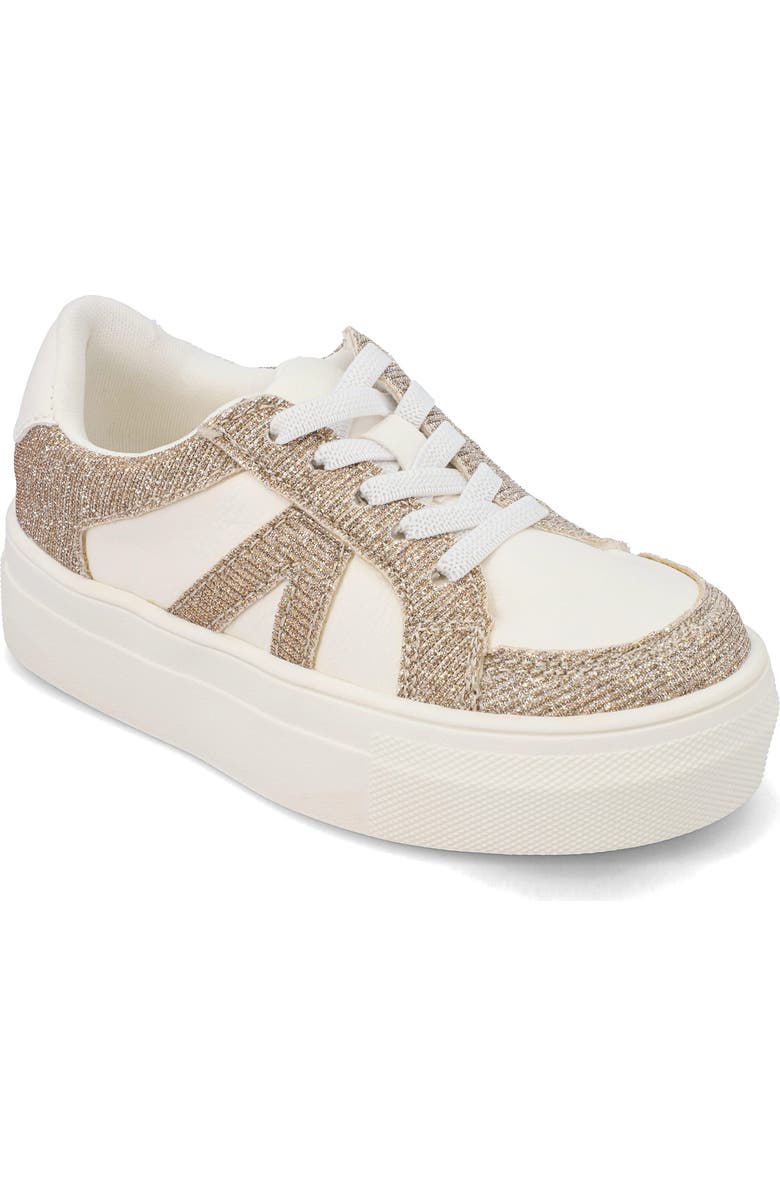 MIA Kids' Lil Anela Sneaker, Main, color, White/ Gold