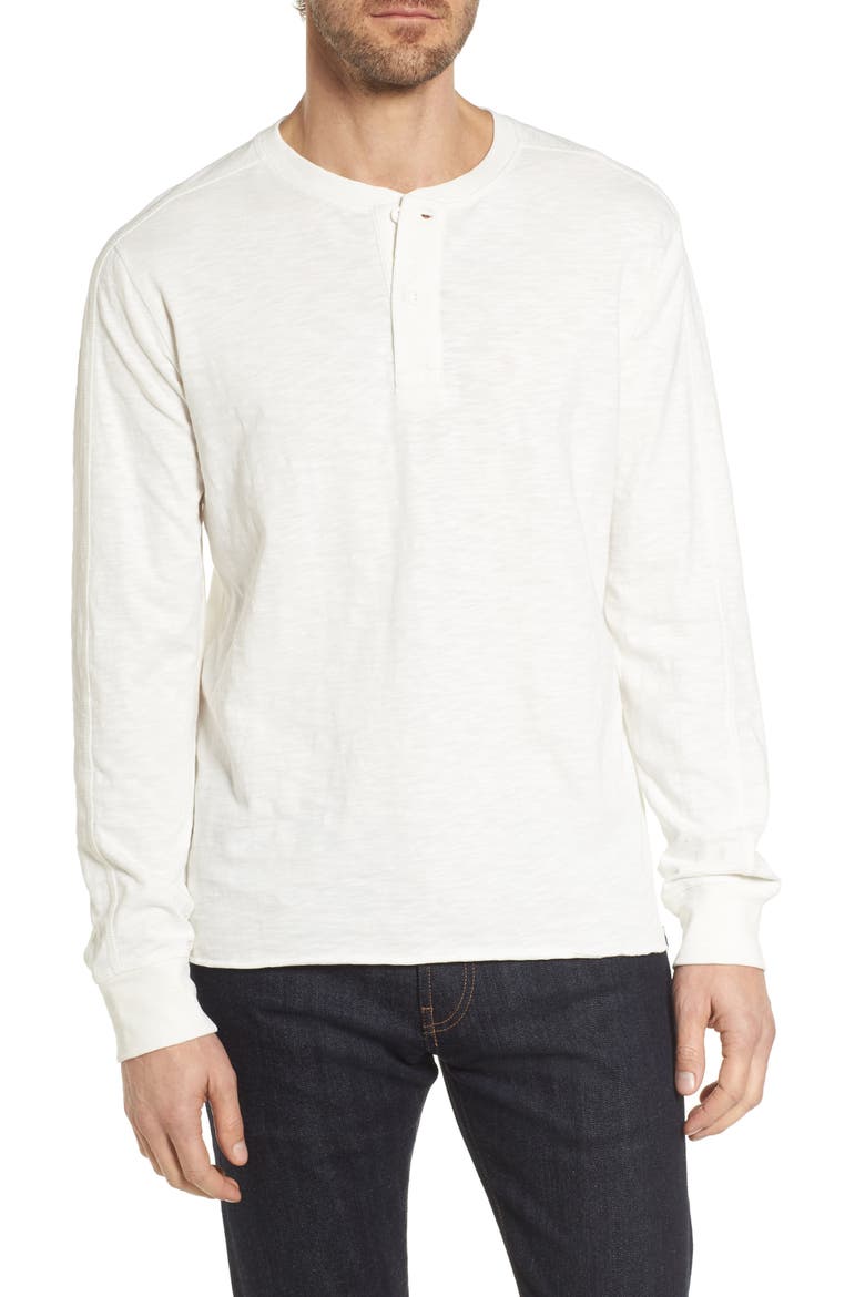 Cooper Slub Long Sleeve Henley, Main, color, ANTIQUE WHITE