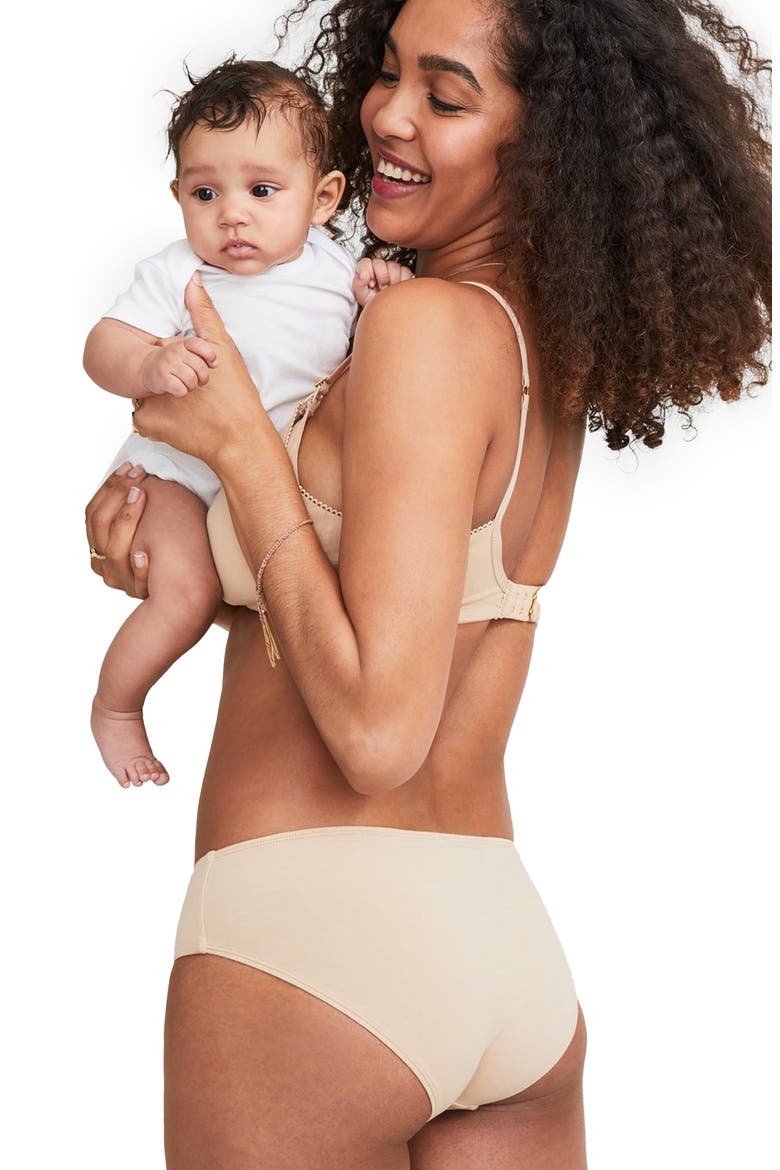 The Everyday Maternity/Postpartum Briefs, Alternate, color, SAND