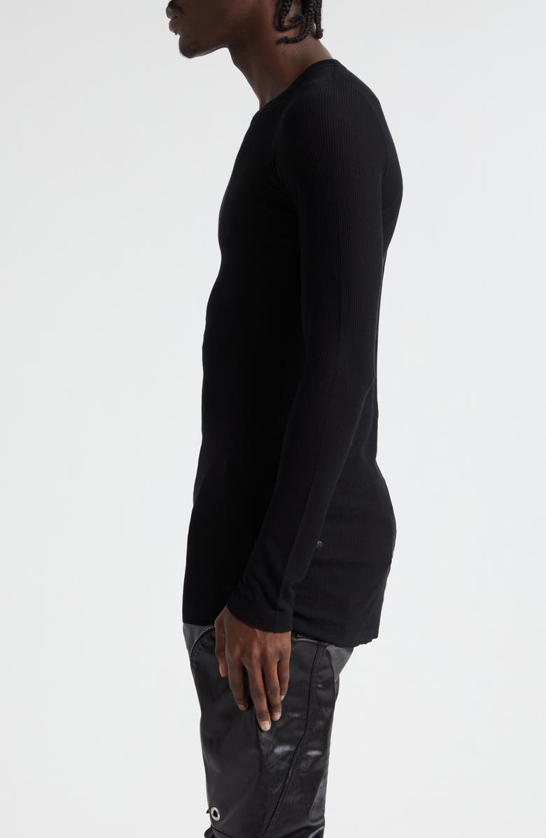 Rick Owens Forever Rib Jersey T-Shirt, Alternate, color, Black