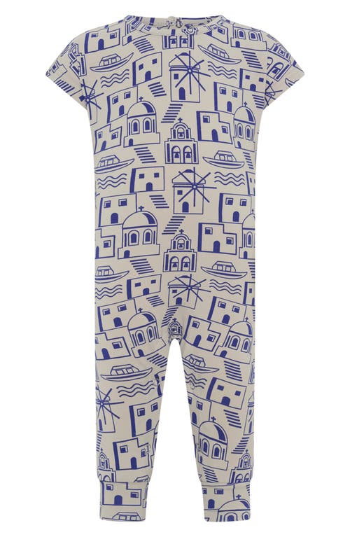 Tiny Tribe Babies'  Santorini Print Cotton Jersey Romper
