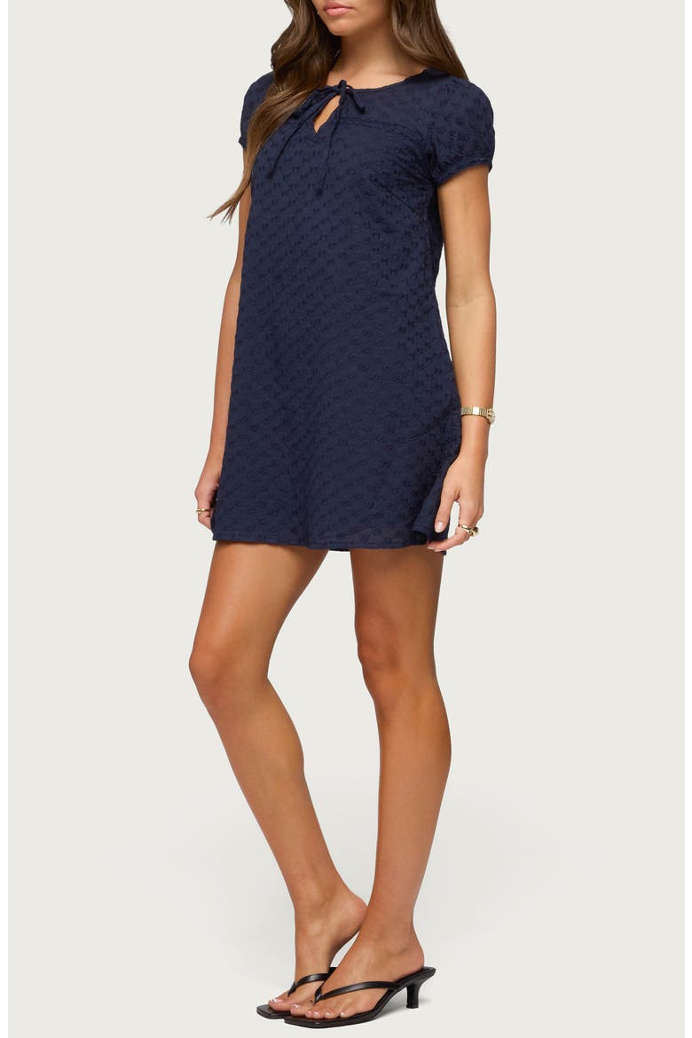 Mariella Lacy Minidress, Alternate, color, NAVY