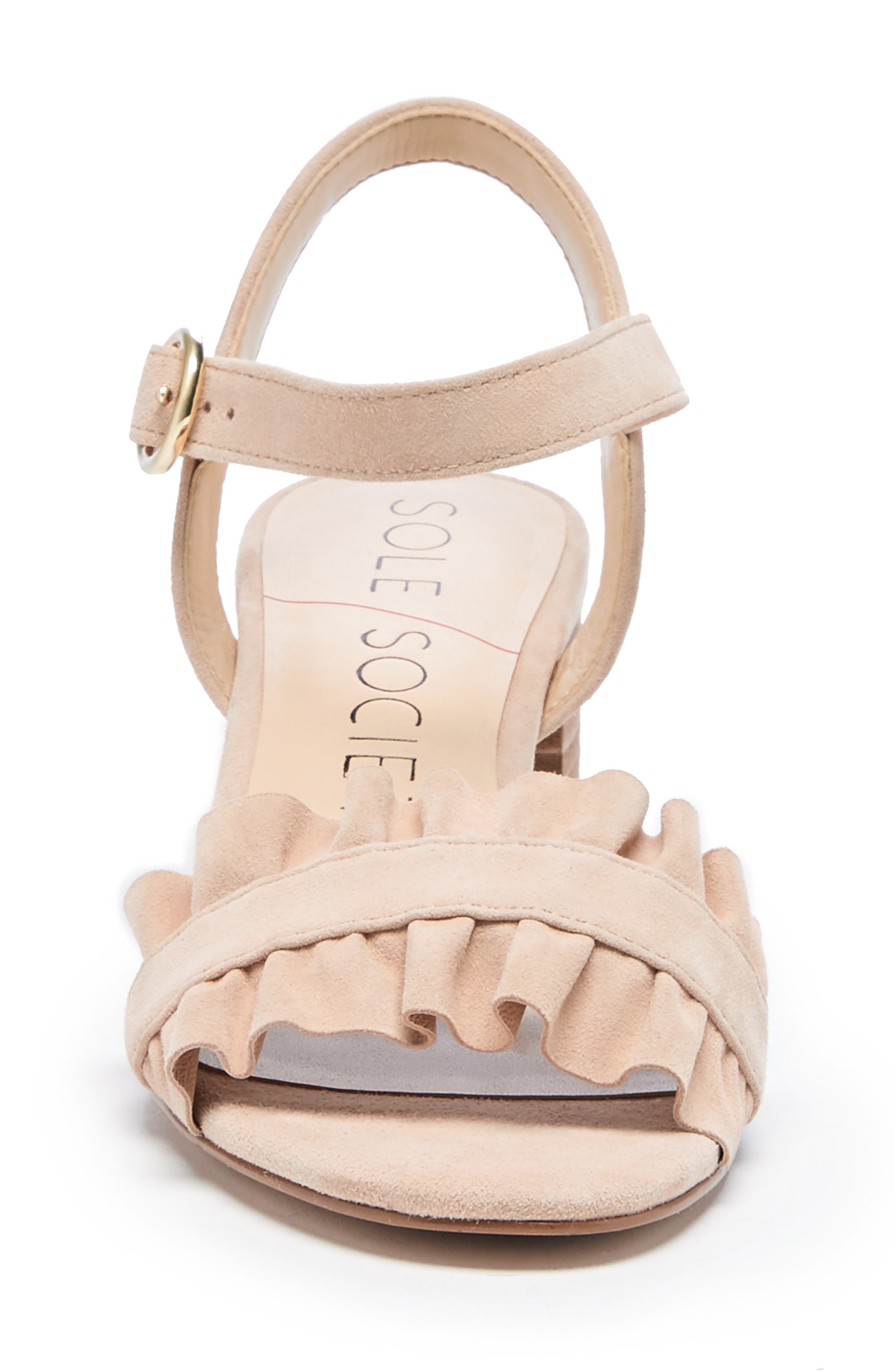 Sole Society Scyler Ruffle Sandal, Alternate, color, 