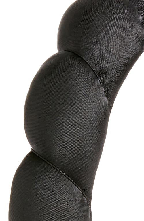 Tasha Padded Satin Headband In Black