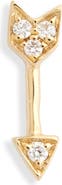 MARIA TASH Diamond Arrow Single Threaded Stud Earring