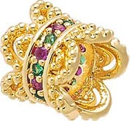 BY ADINA EDEN Multi Color Crown Wide Necklace Charm