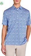 CONSTRUCT Regular Fit Clustered Floral Recycled Performance Golf Polo