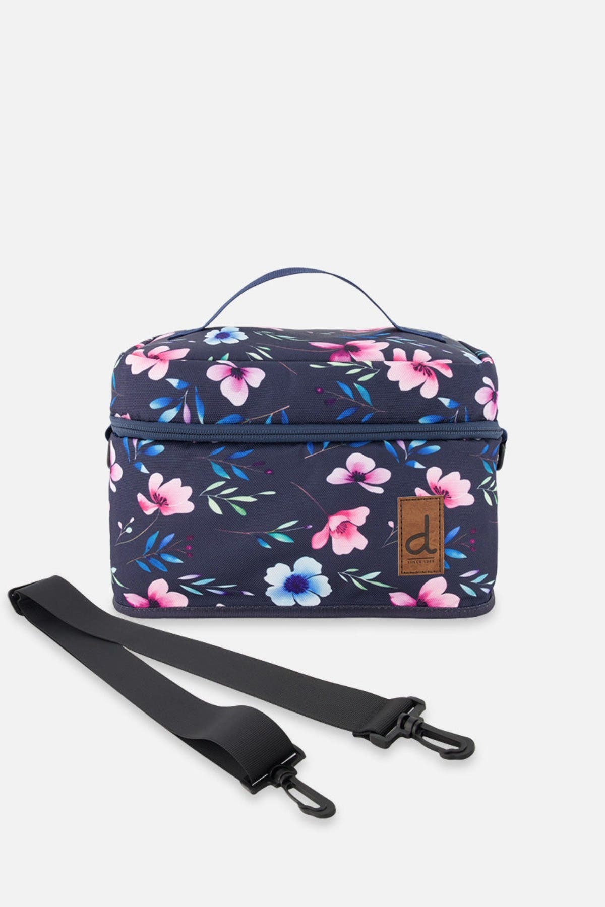 Deux par Deux Floral Practical Durable Everyday Lunch Box, Main, color, Blue Floral Print