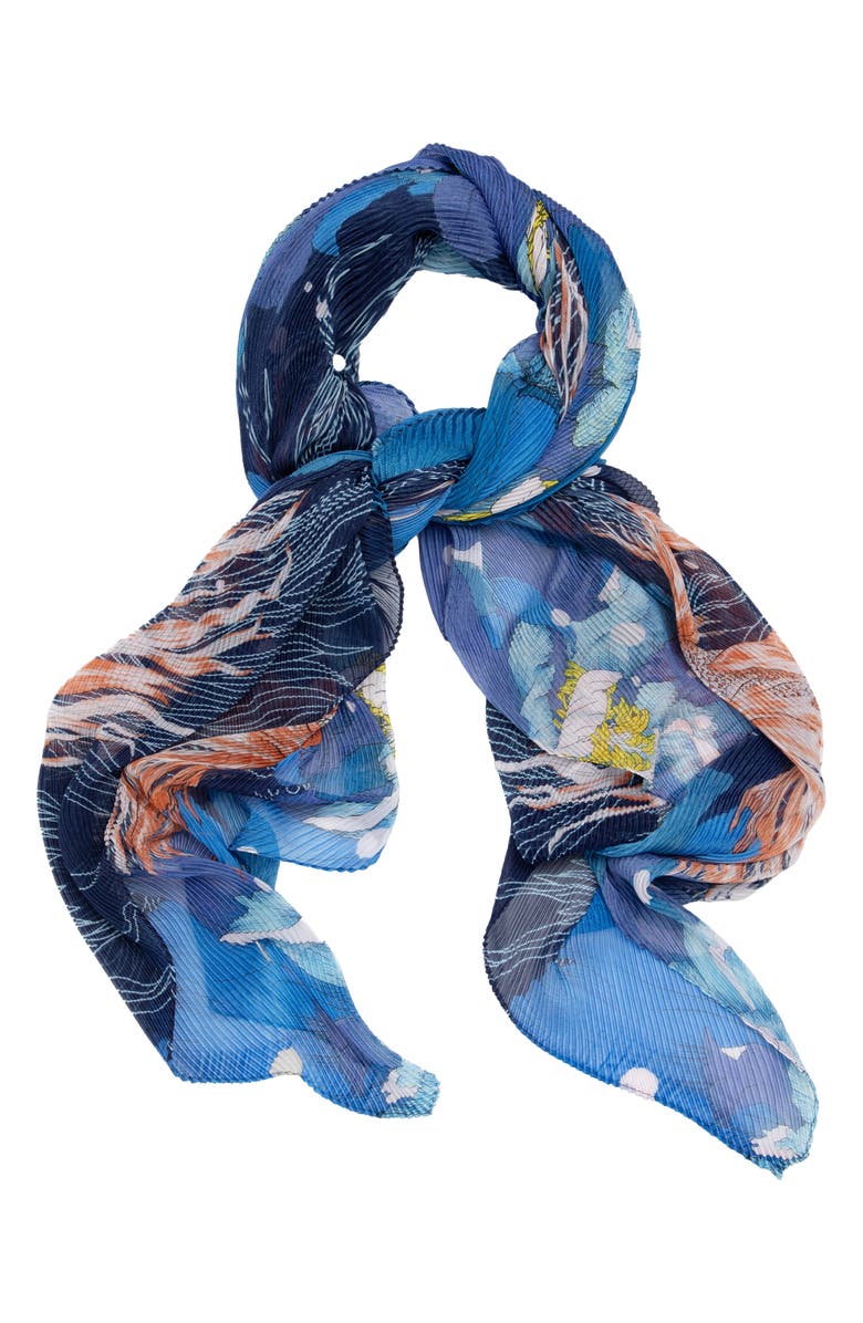 Koi Pond Pleated Marine Scarf