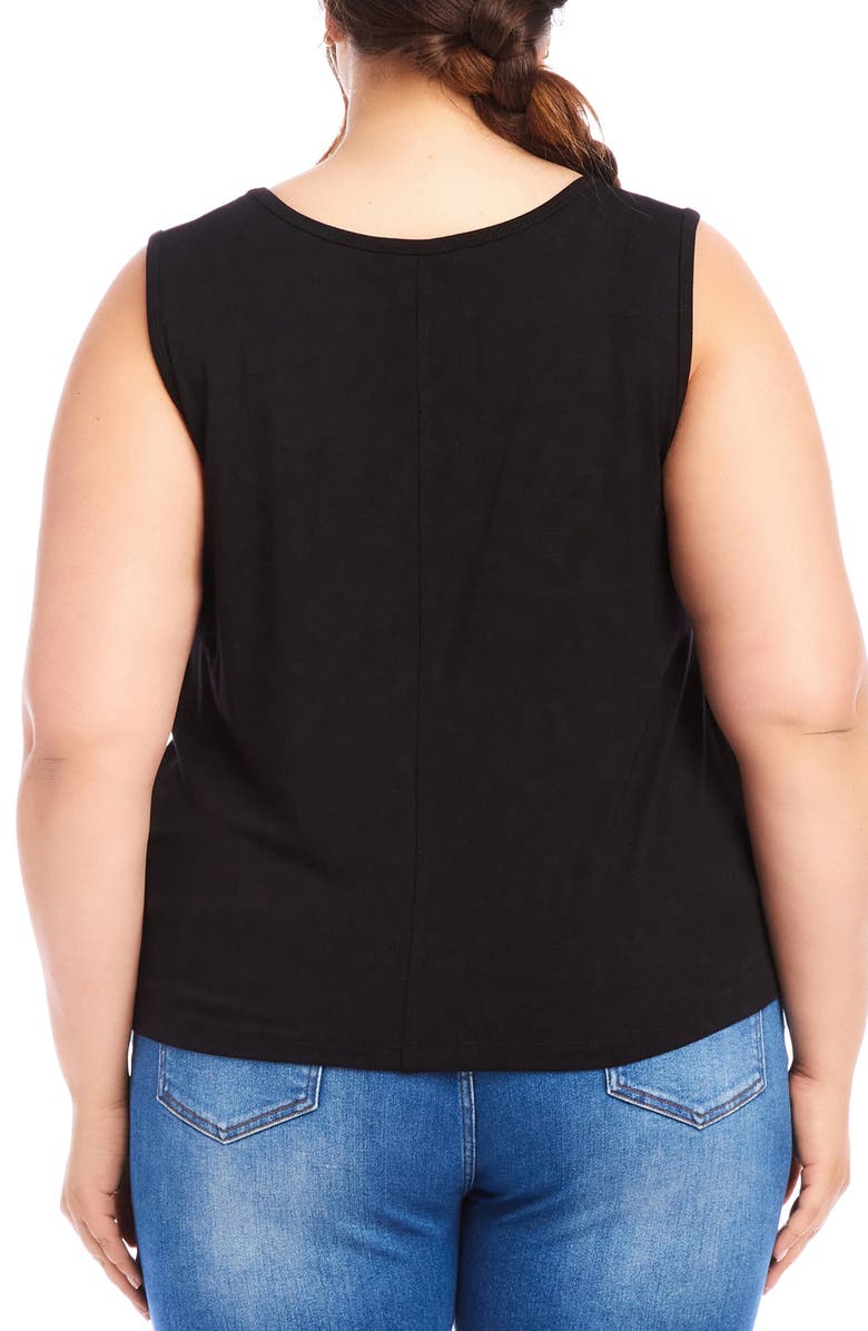 Karen Kane Knotted Stretch Jersey Shell, Alternate, color, 