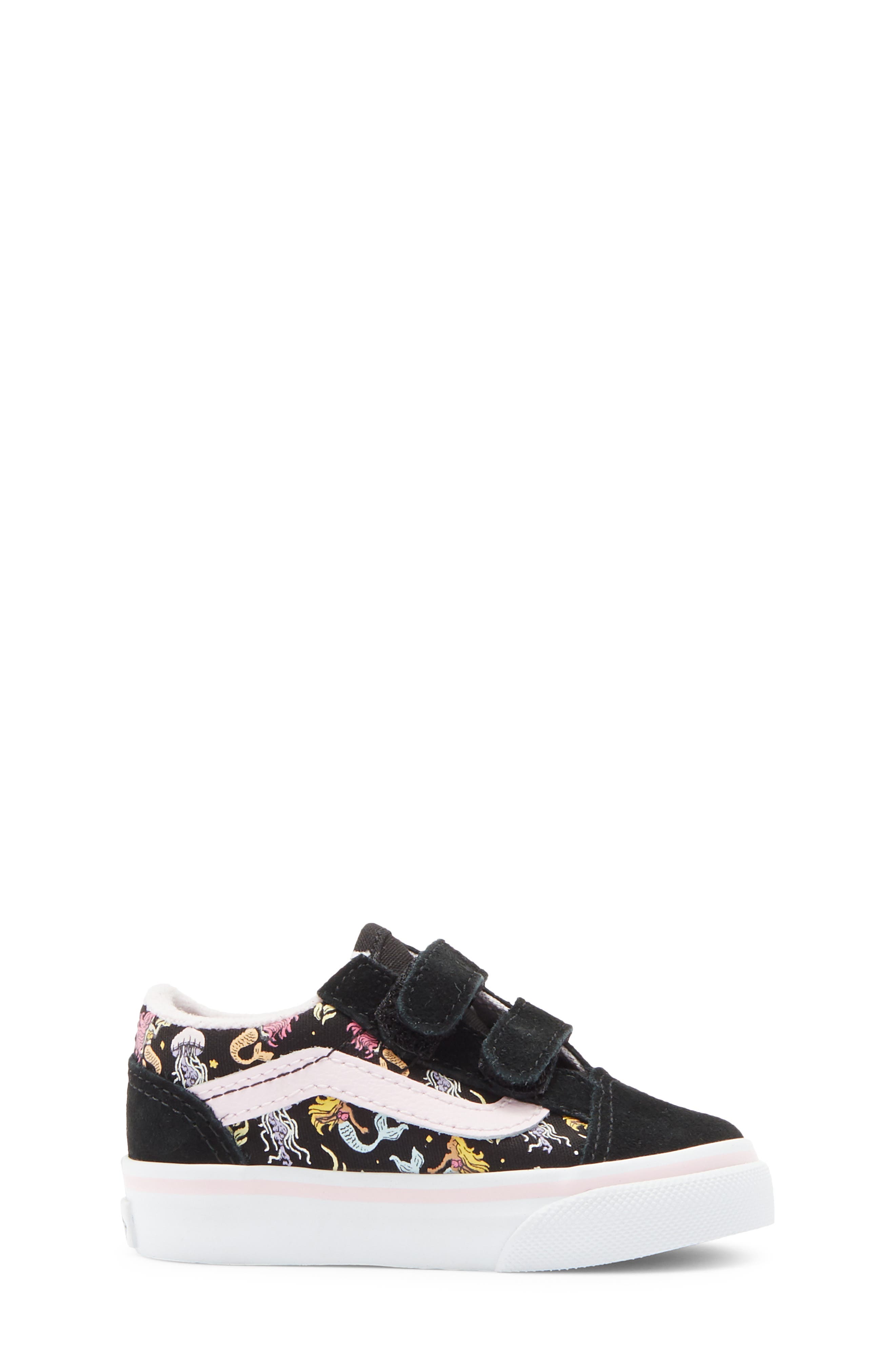Kids' Old Skool V Sneaker, Alternate, color, BLACK PASTEL PINK