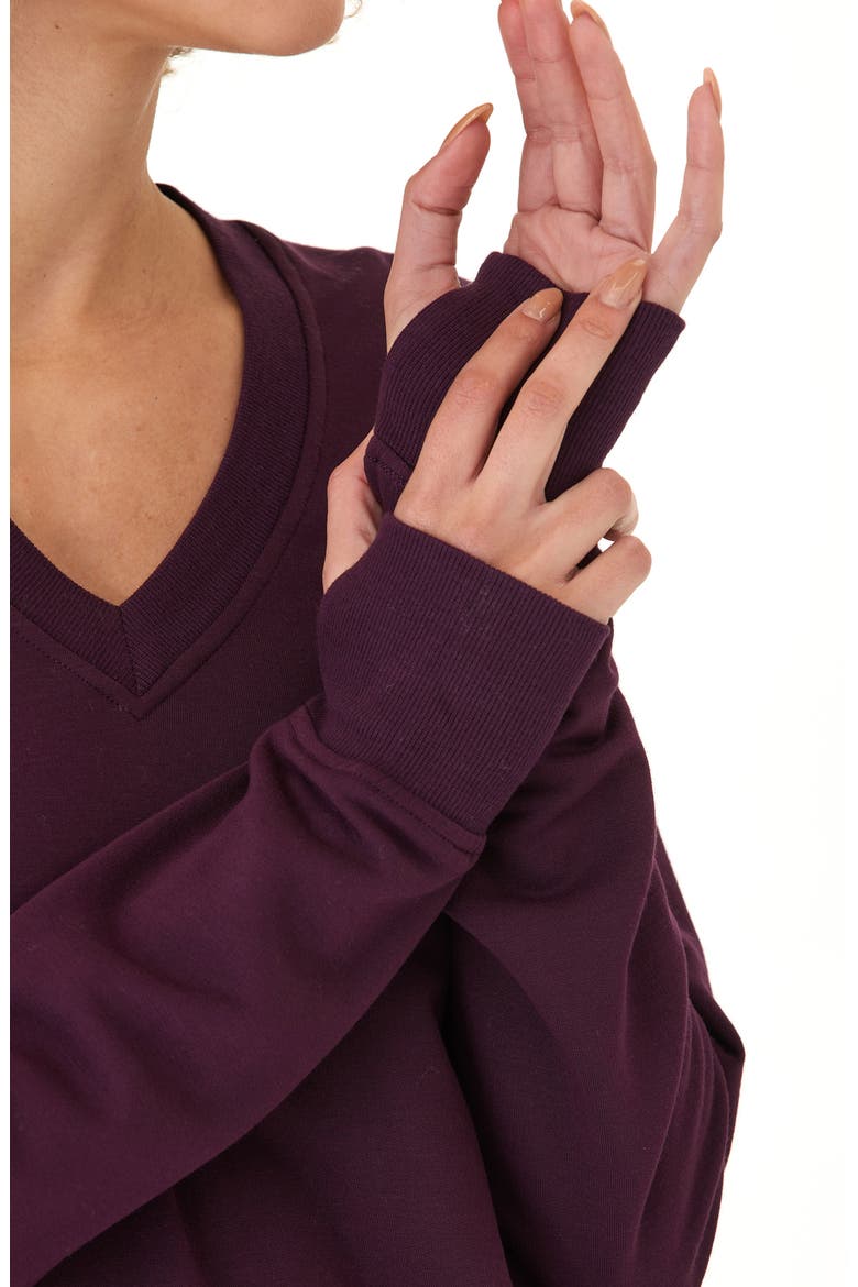 Edwina Fleece Sweatshirt, Alternate, color, ULTRA MAROON