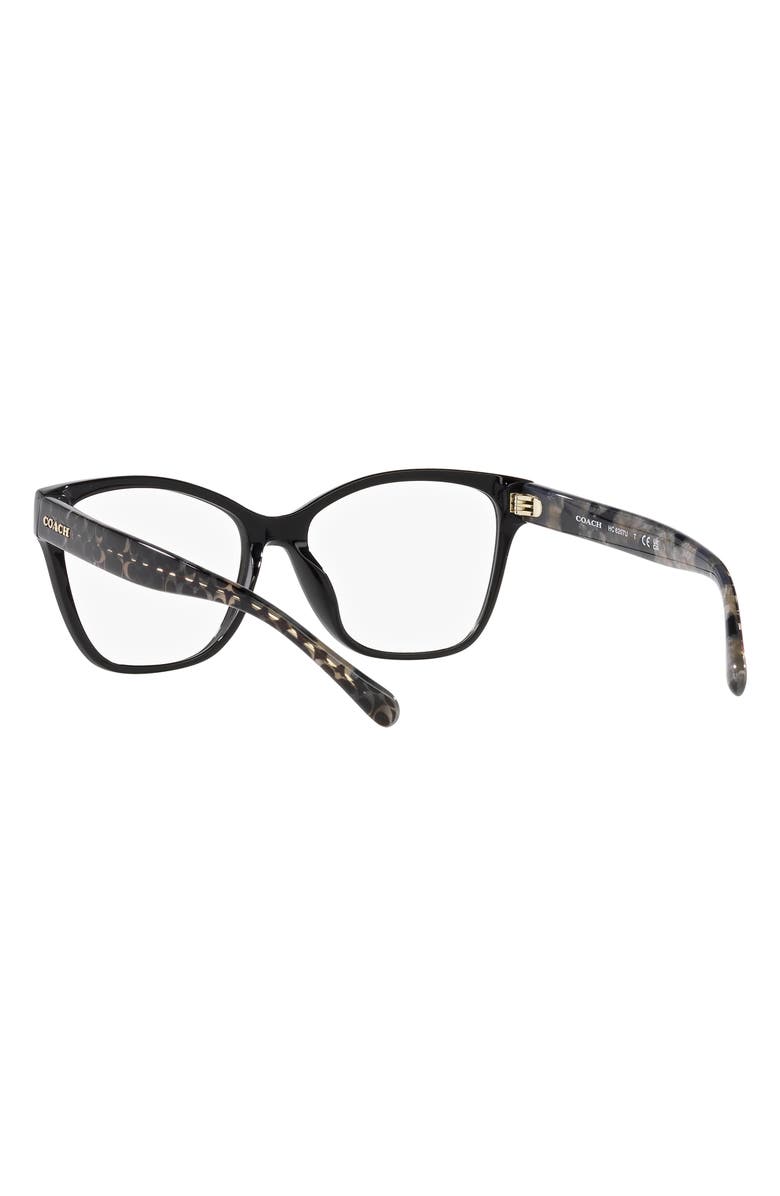 COACH 54mm Square Optical Glasses, Alternate, color, Black