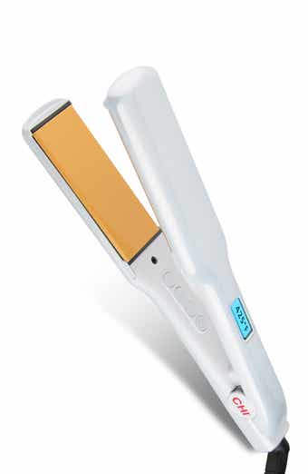 White Chrome Wide Plate Flat Iron