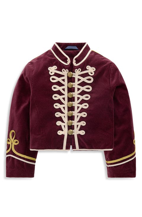 Kids' Velvet Military Jacket