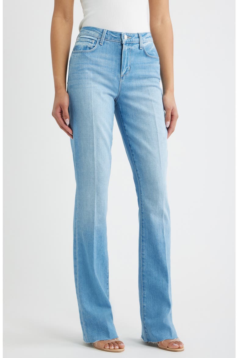 Ruth Raw Hem Straight Leg Jeans, Main, color, PACIFIC