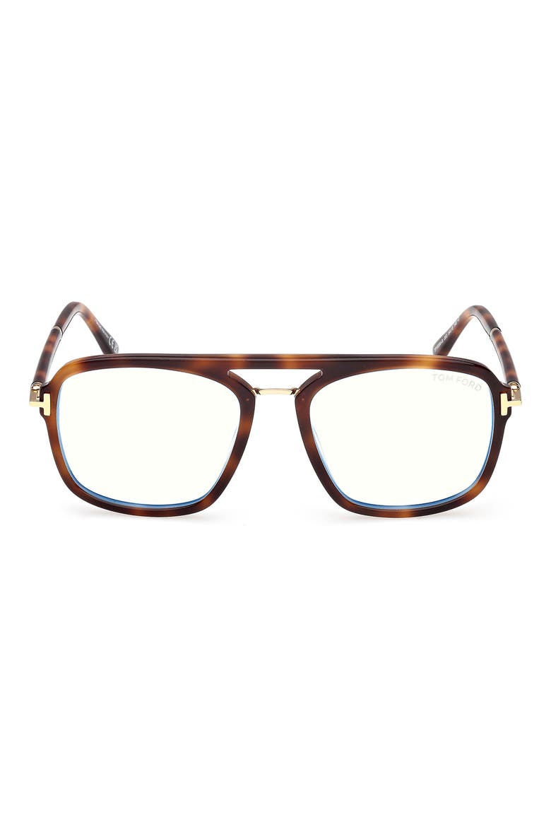 54mm Navigator Blue Light Blocking Glasses, Main, color, CLASSIC HAVANA YELLOW GOLD