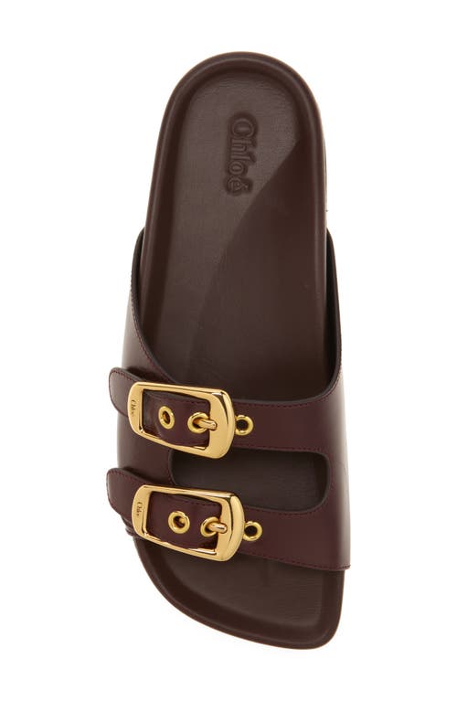 Shop Chloé Polly Double Strap Slide Sandal In Stormy Red