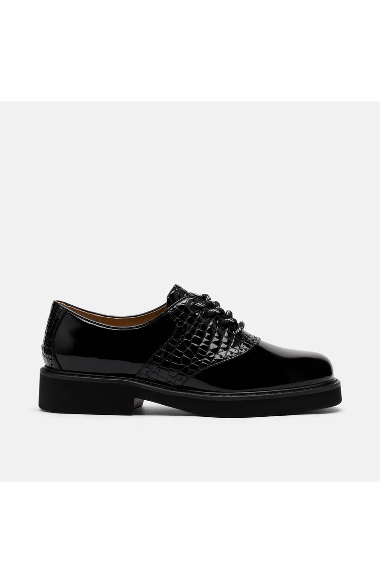 MARC NOLAN Demi Calf Leather Lug Oxfords, Main, color, Black