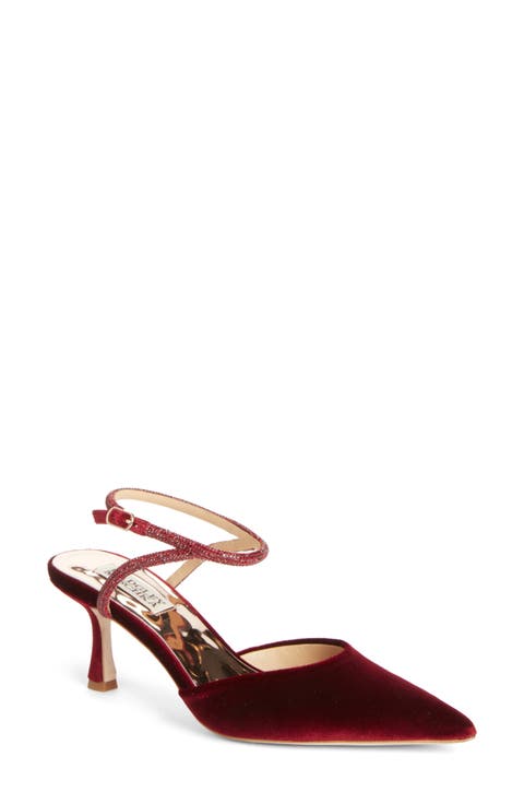 Autumn Pointed Toe Ankle Strap Pump (Women)