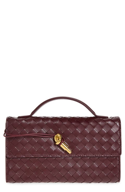 Andiamo Intrecciato Leather Top Handle Bag