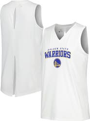 LEVELWEAR Women's Levelwear White Golden State Warriors Paisley Peekaboo Tank Top