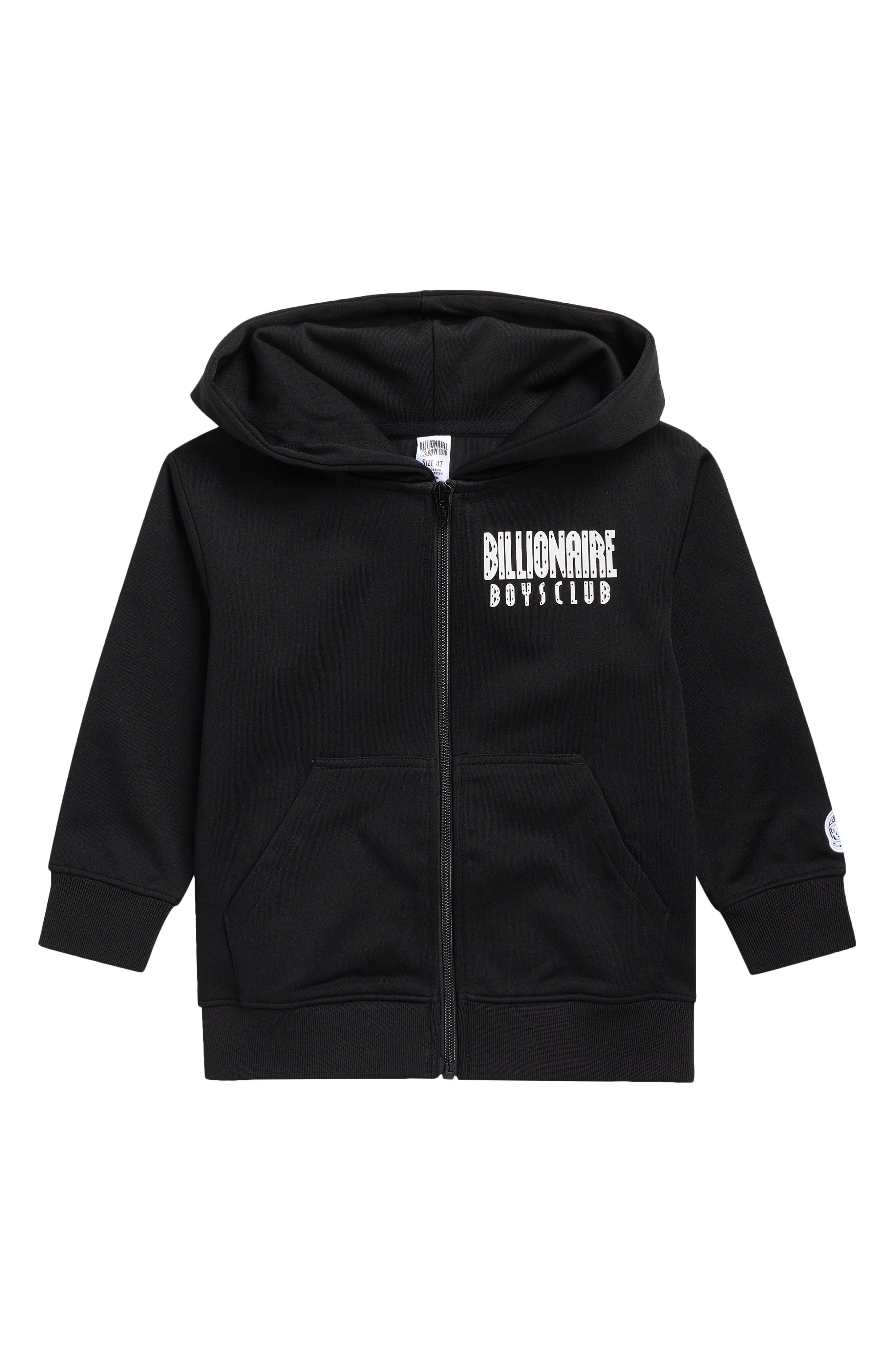 Billionaire Boys Club Kids' Straight Font Logo Zip Hoodie