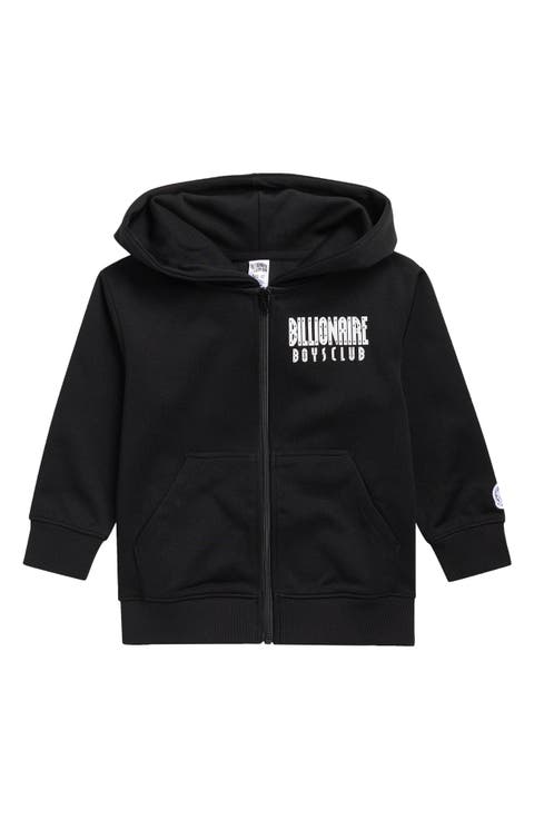 Kids' Straight Font Logo Zip Hoodie