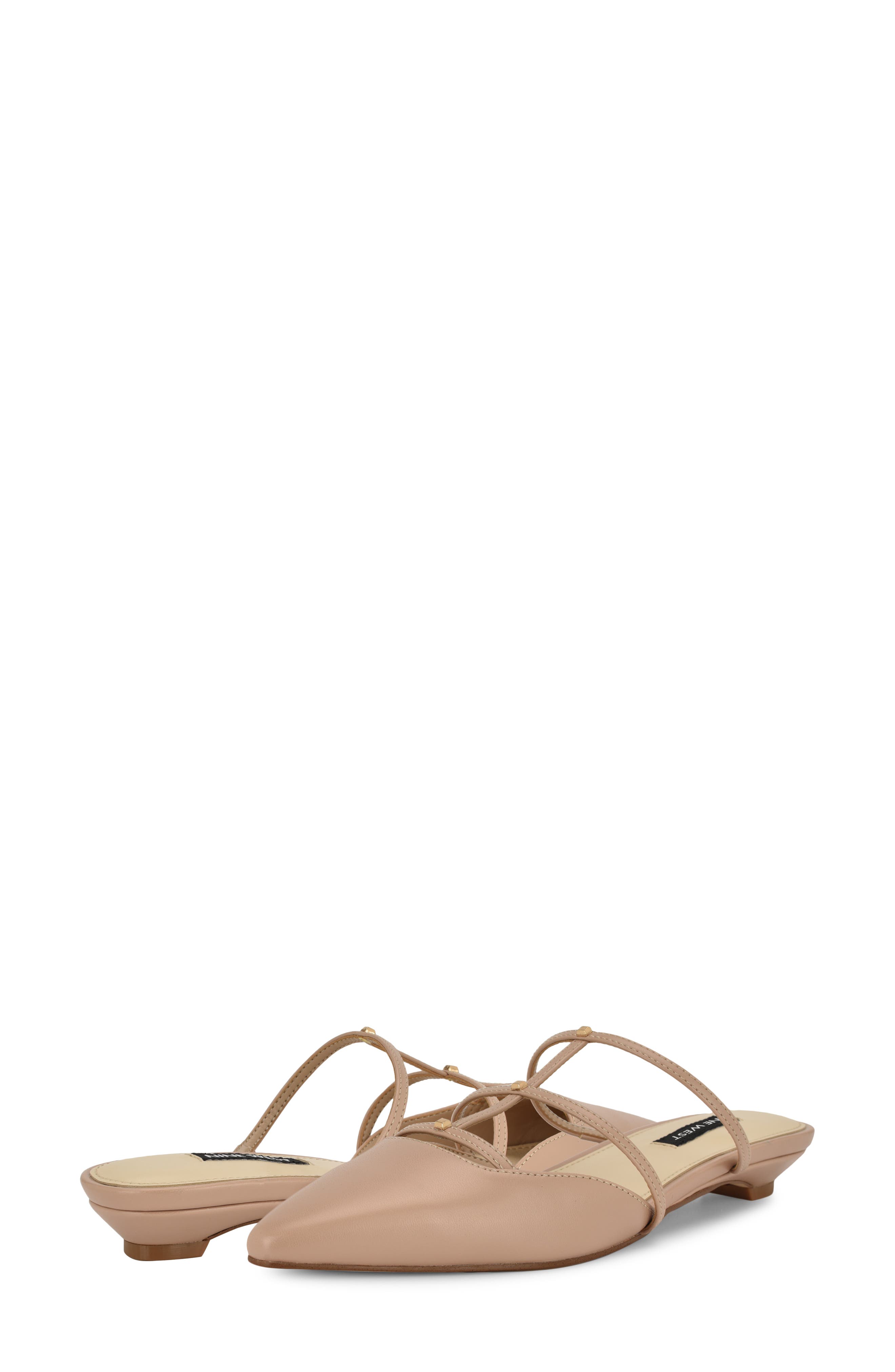 Paoly Pointed Toe Flat, Alternate, color, LIGHT NATURAL