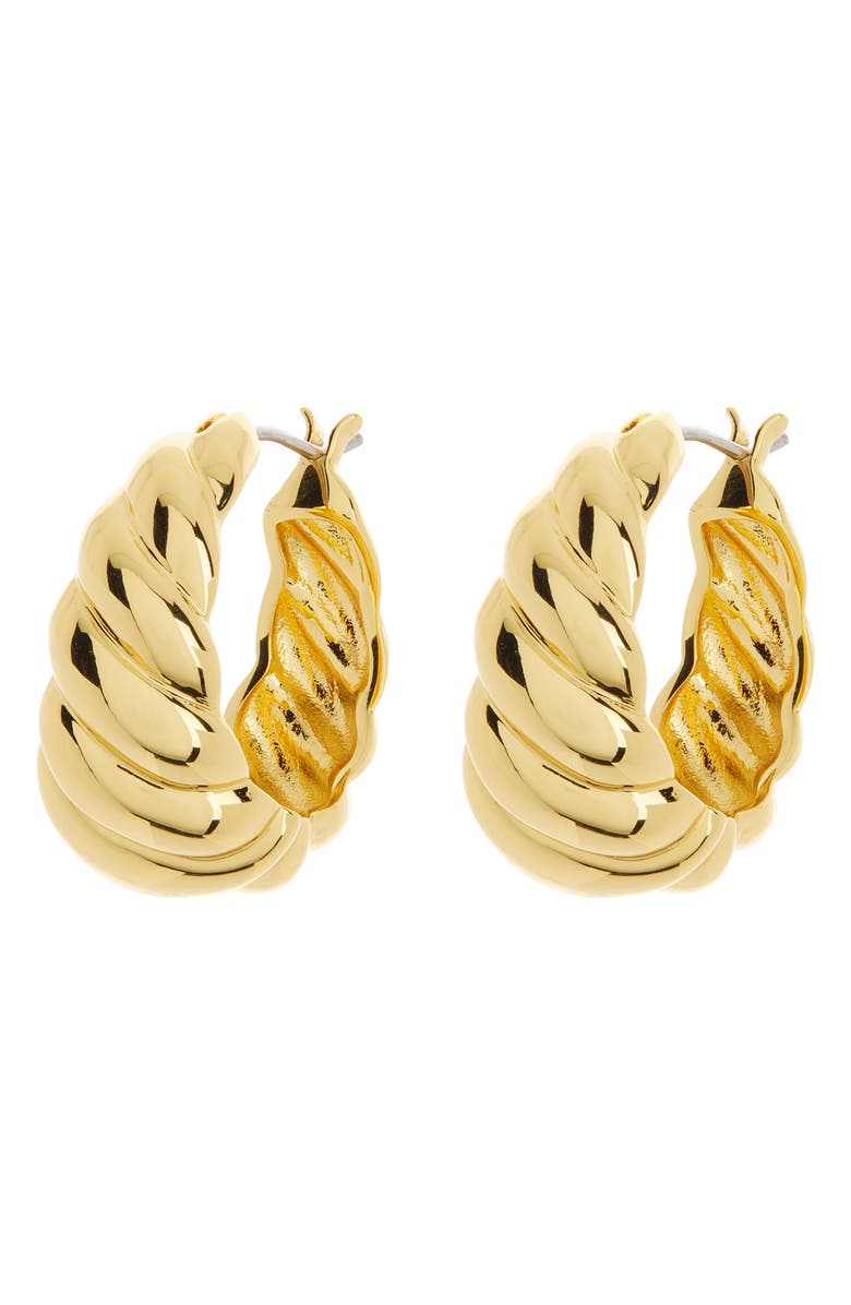 KATE SPADE SATURDAY french twist hoop earrings, Main, color, Gold