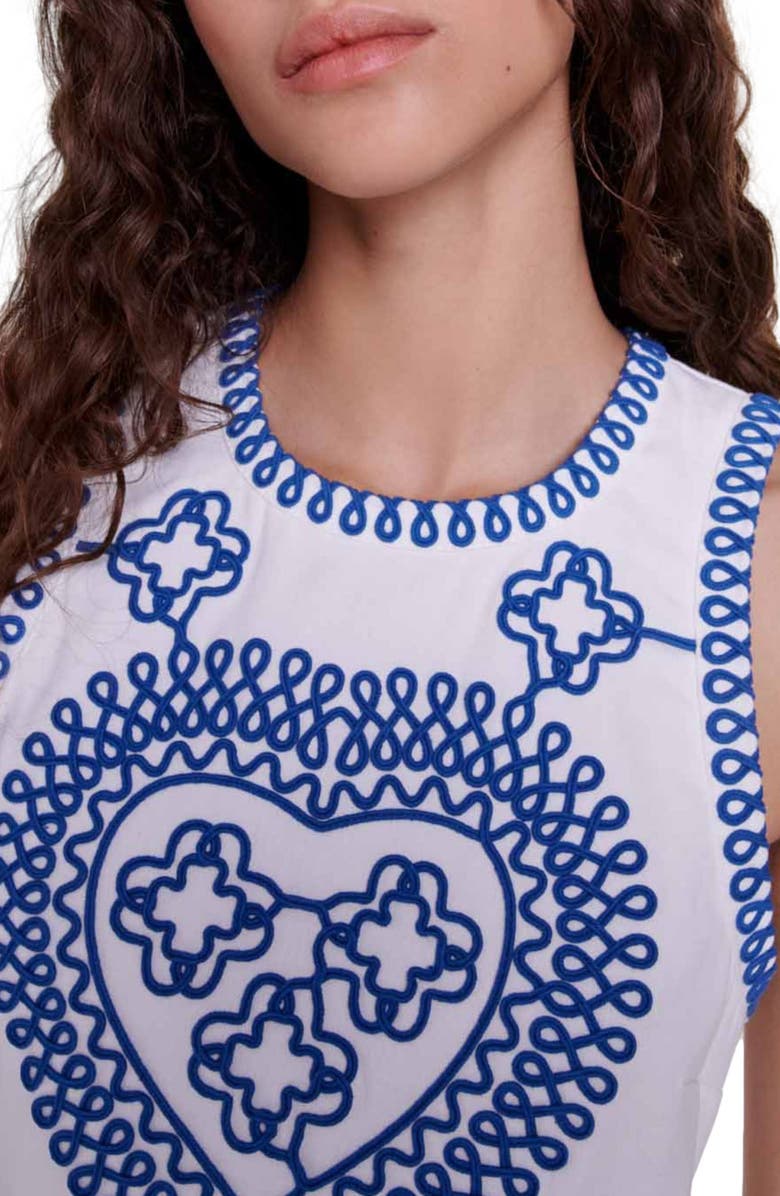 maje Rhodes Sleeveless Minidress, Alternate, color, 