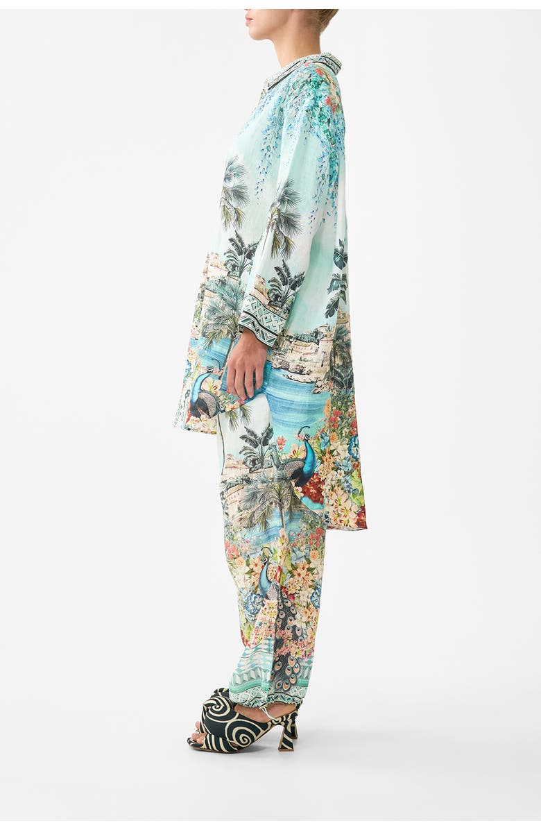 Camilla Relaxed High Low Shirt Dress, Alternate, color, Balearic Bebé