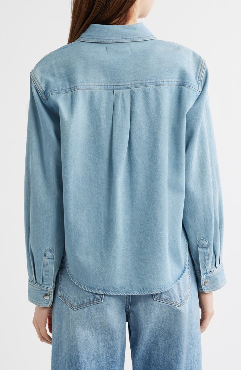 Madewell Airy Denim Relaxed Shirt Jacket, Alternate, color, Faded Horizon Wash