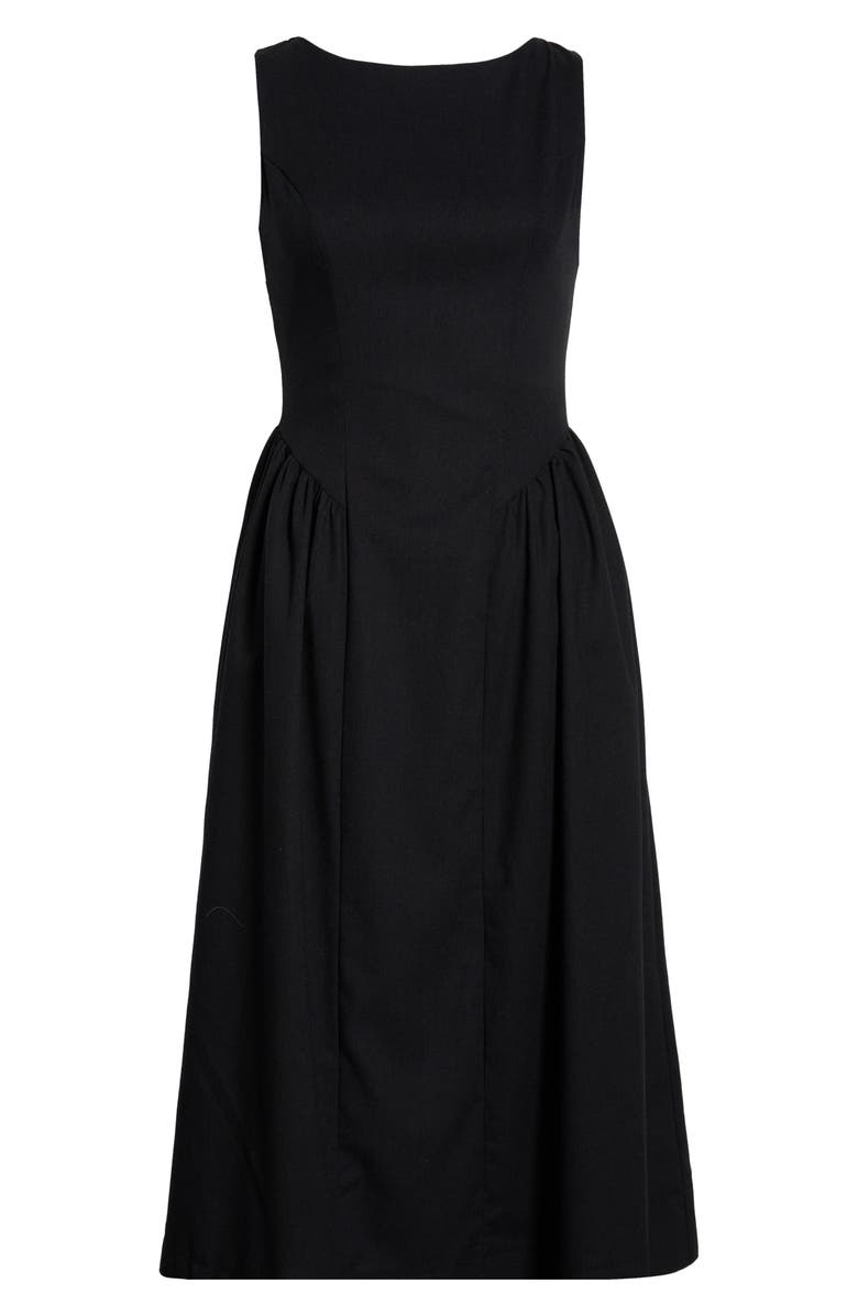 All in Favor Fit & Flare Midi Dress, Main, color, Black