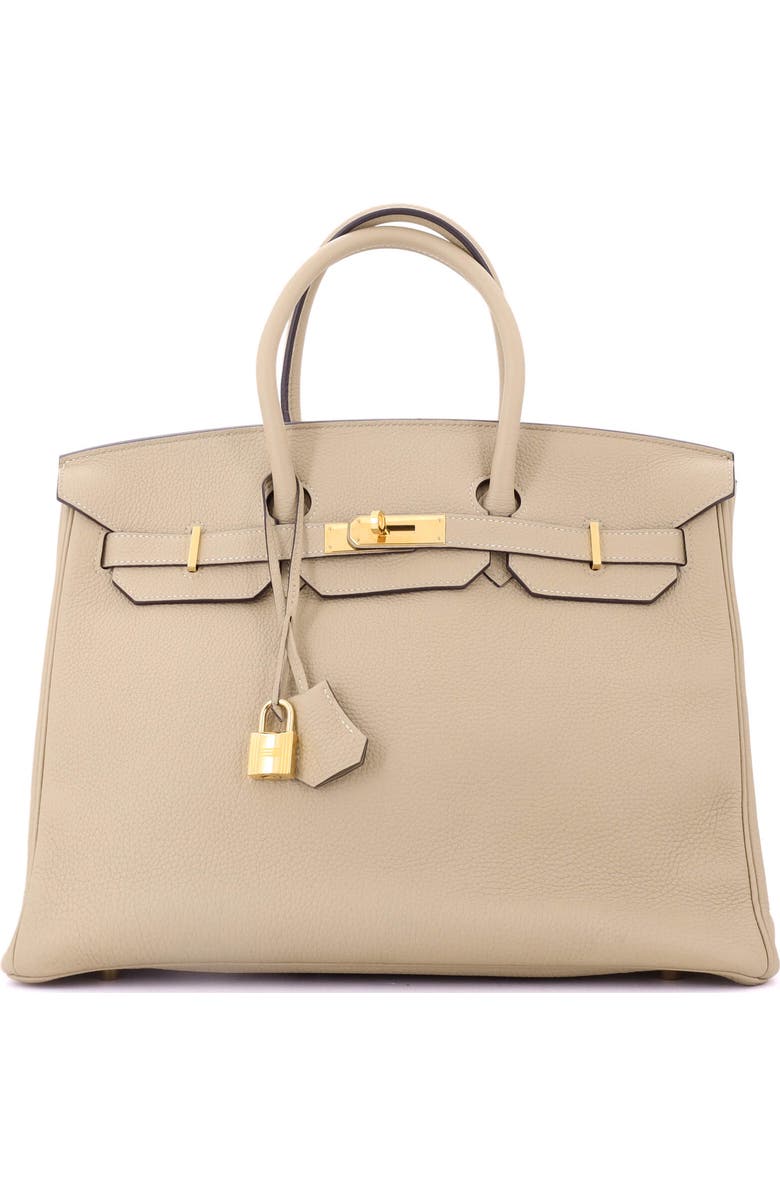 Pre-Owned Hermes Birkin Handbag Light Togo with Gold Hardware 35, Main, color,