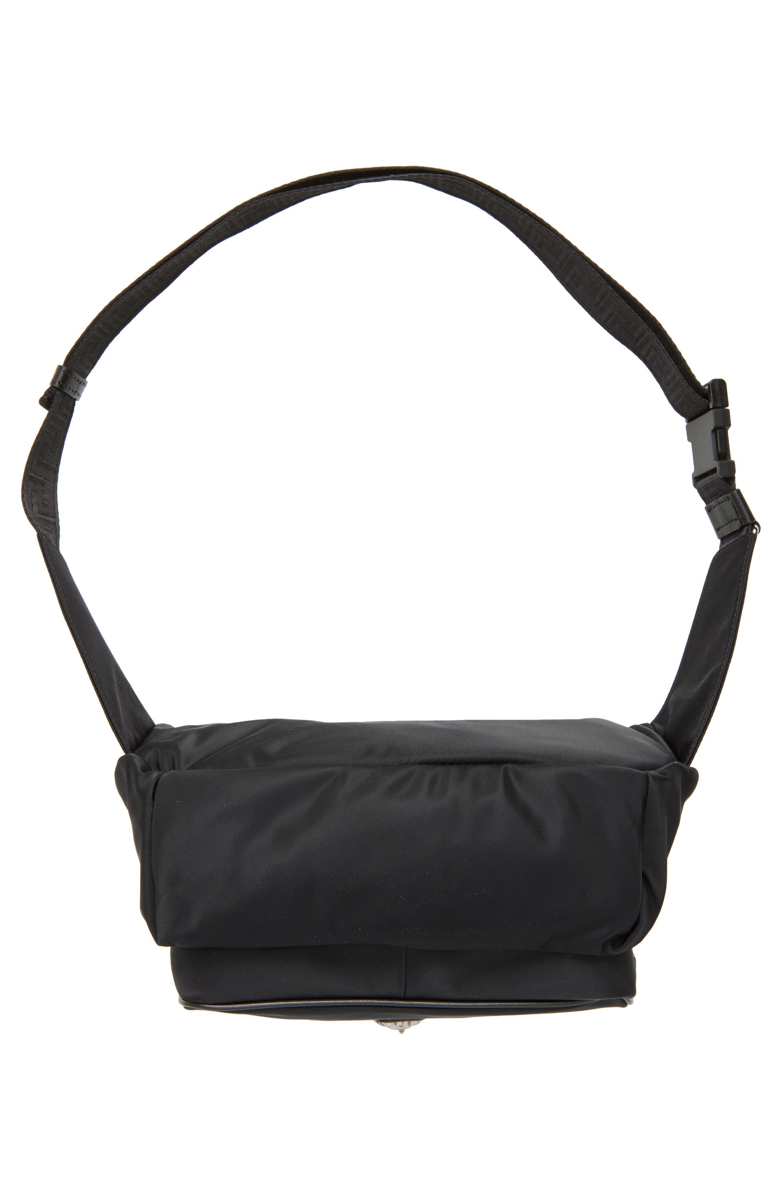 Versace La Medusa Nylon Belt Bag, Alternate, color, Black-Palladium